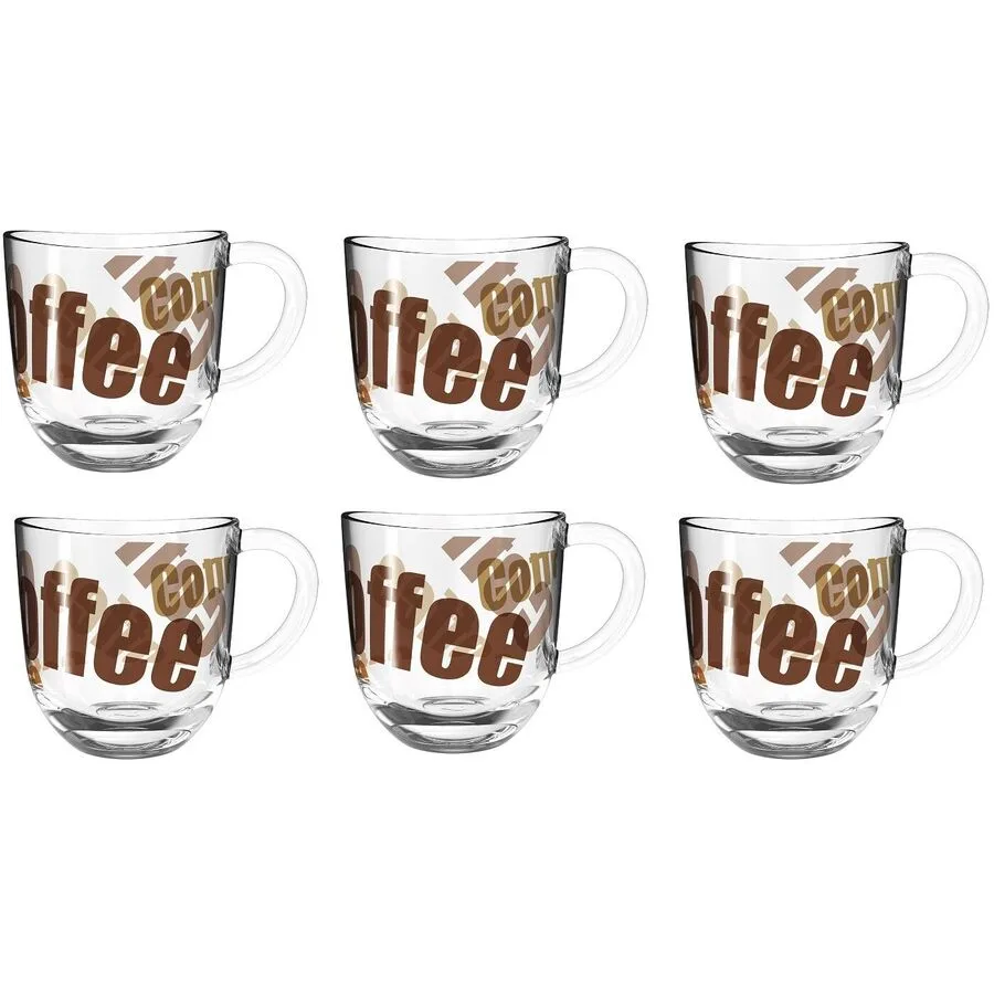Kaffeetassen-Set Leonardo Transparent Glas 0.28 l