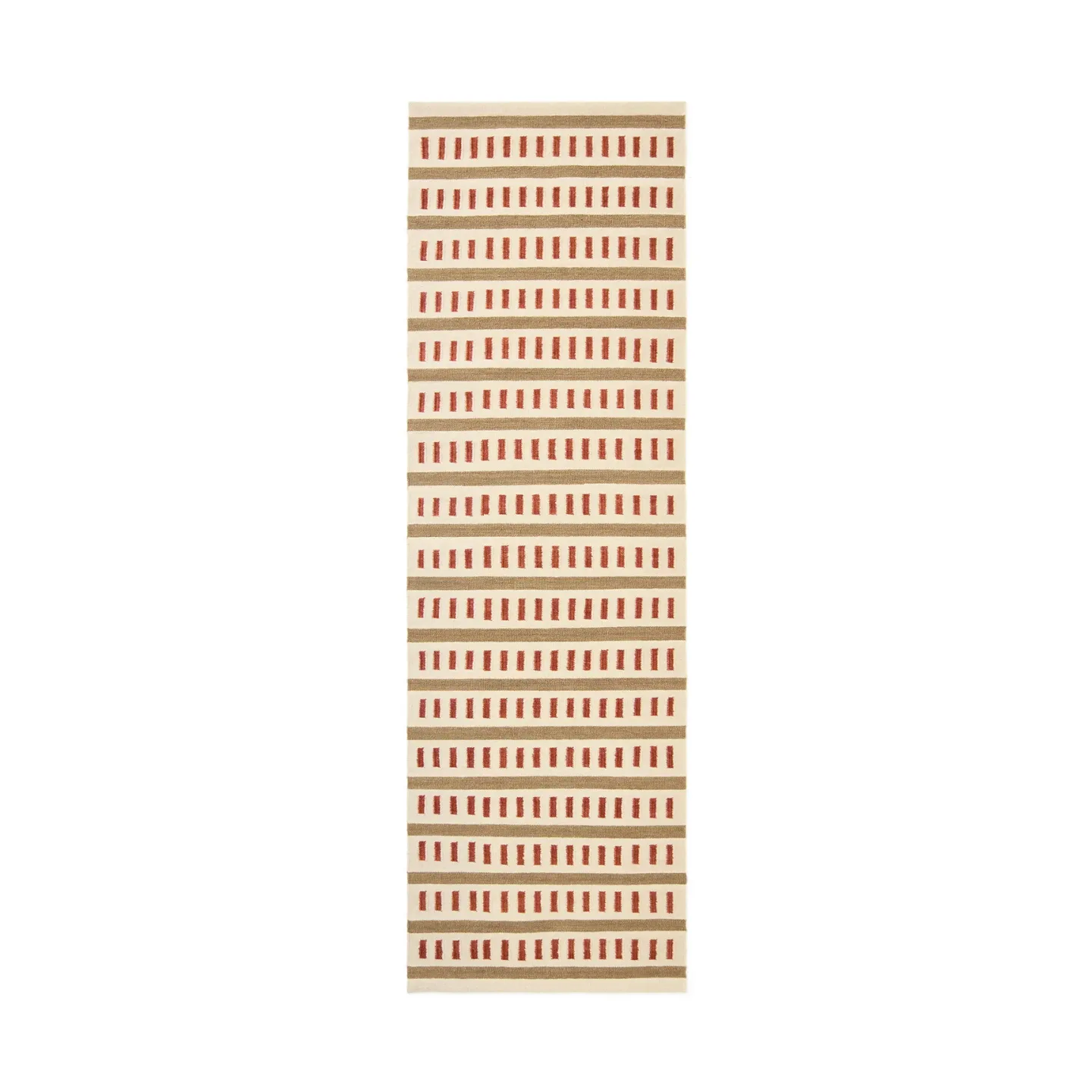 Chhatwal & Jonsson Ladakh Wollteppich Off white-beige-rust, 80x250 cm