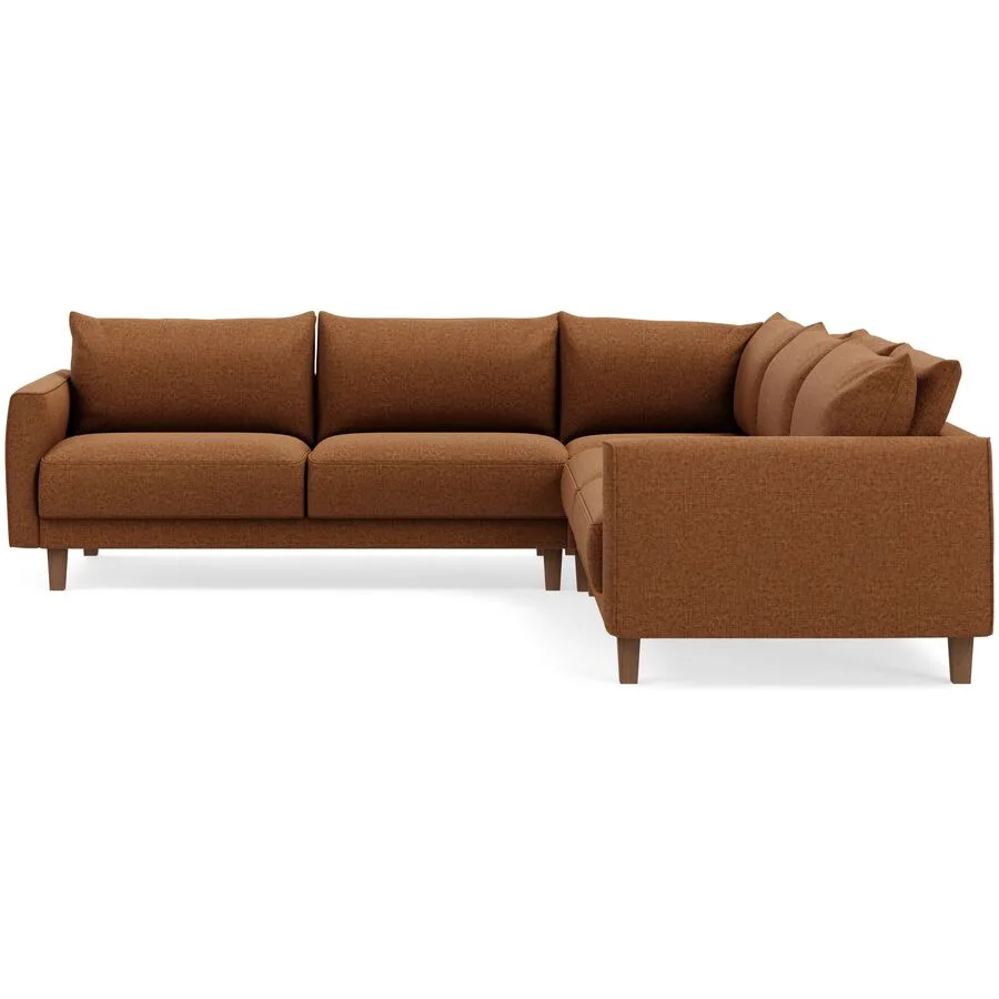 Ecksofa Avena Variabel Stoff/Holzfuss walnuss bronze B 264 T 264 cm - Möbel Konfigurator: Traummöbel individuell zusammenstellen
