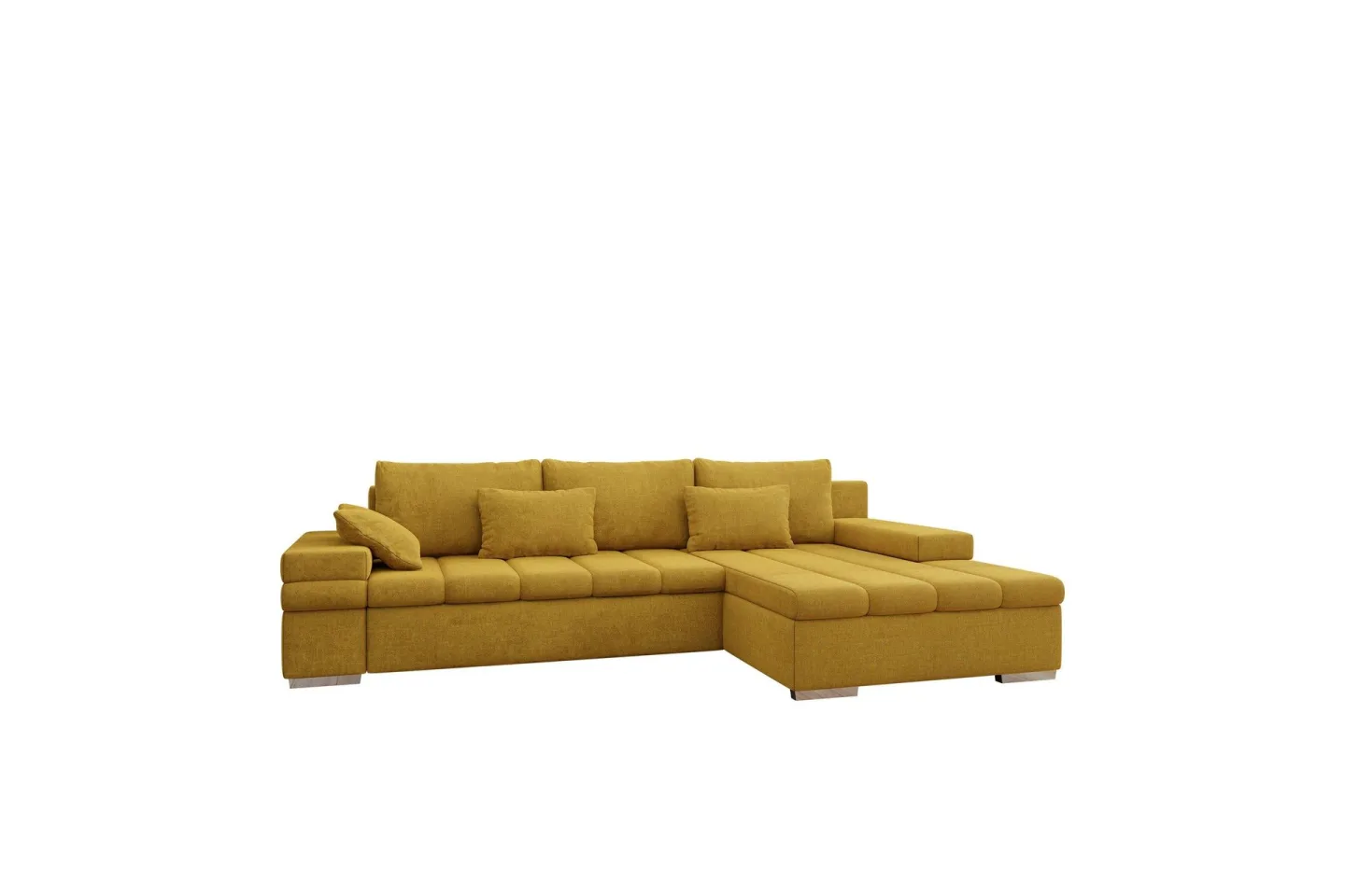 Naoma Bäddsoffa med Divan 4-sits - Gul