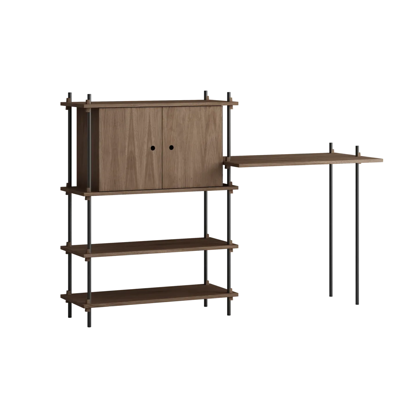MOEBE Moebe shelving system s.115.2.D Rökt ek-svart