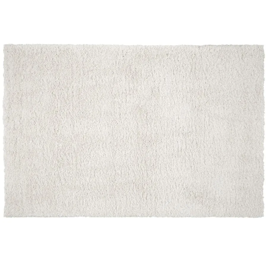 Teppich Luxury Shaggy weiss Einfarbig Polypropylen 160 x 230 cm