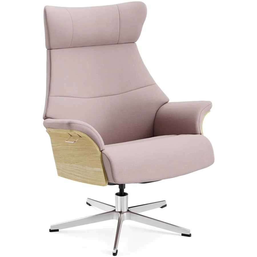 Conform Sessel Airness 12 light pink Stoff, Eiche, Aluminium B 81 T 163 H 101 cm - Möbel Konfigurator: Traummöbel individuell zusammenstellen