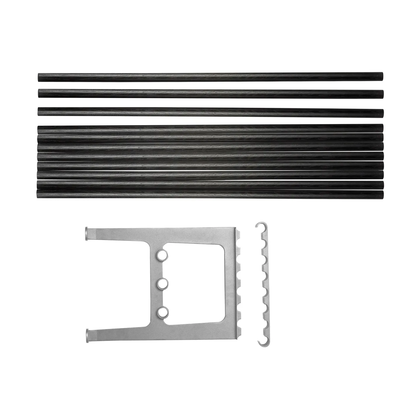 Essem Design Nostalgi bänk påbyggnad 100 cm Svartbetsad ek-aluminium
