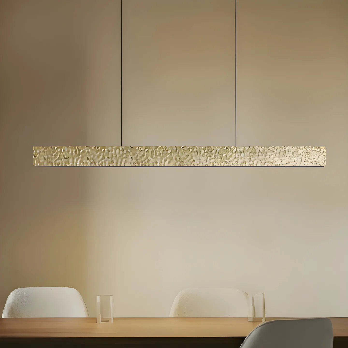 Nivara LED-Hängeleuchte 117 cm Metall gold - Lucande - Wohnzimmer - Modern - Einflammig