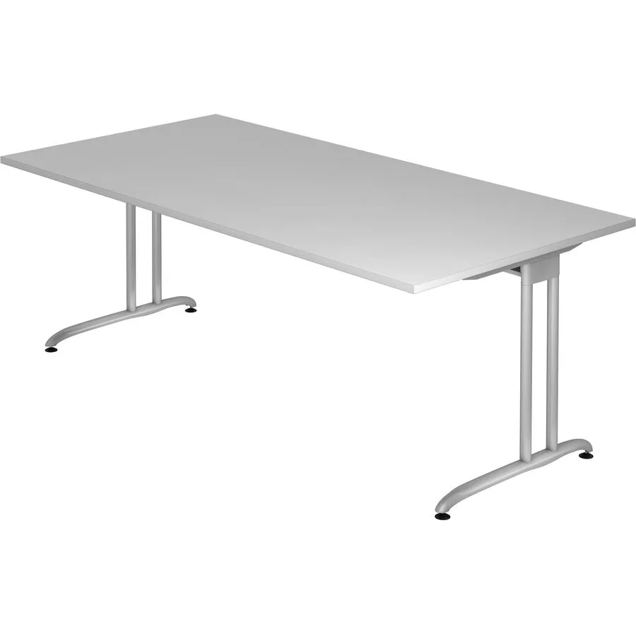 Schreibtisch Office grau Holzwerkstoff B 200 T 100 cm