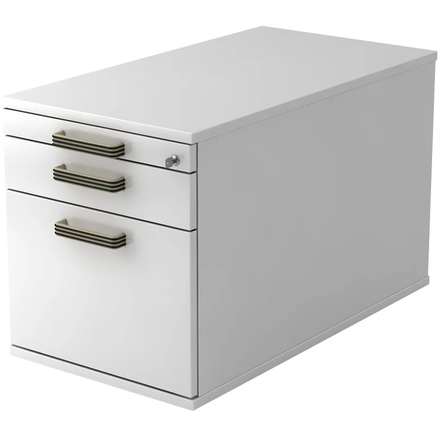 Rollcontainer Office weiss/Aluminium gebürstet Holzwerkstoff B 42.8 cm H 51.2 cm