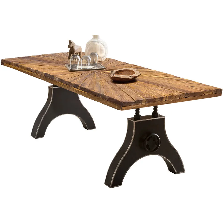 Esstisch Yum natur Recyceltes Teak massiv Massivholz B 200 T 100 cm