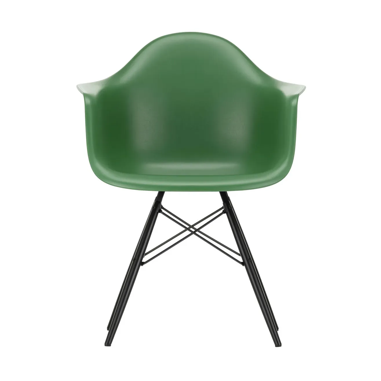 Vitra Eames Plastic Armchair RE DAW stol 17 emerald -black maple