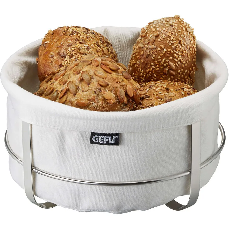 Brotkasten Bread Weiss Metall/Stoff