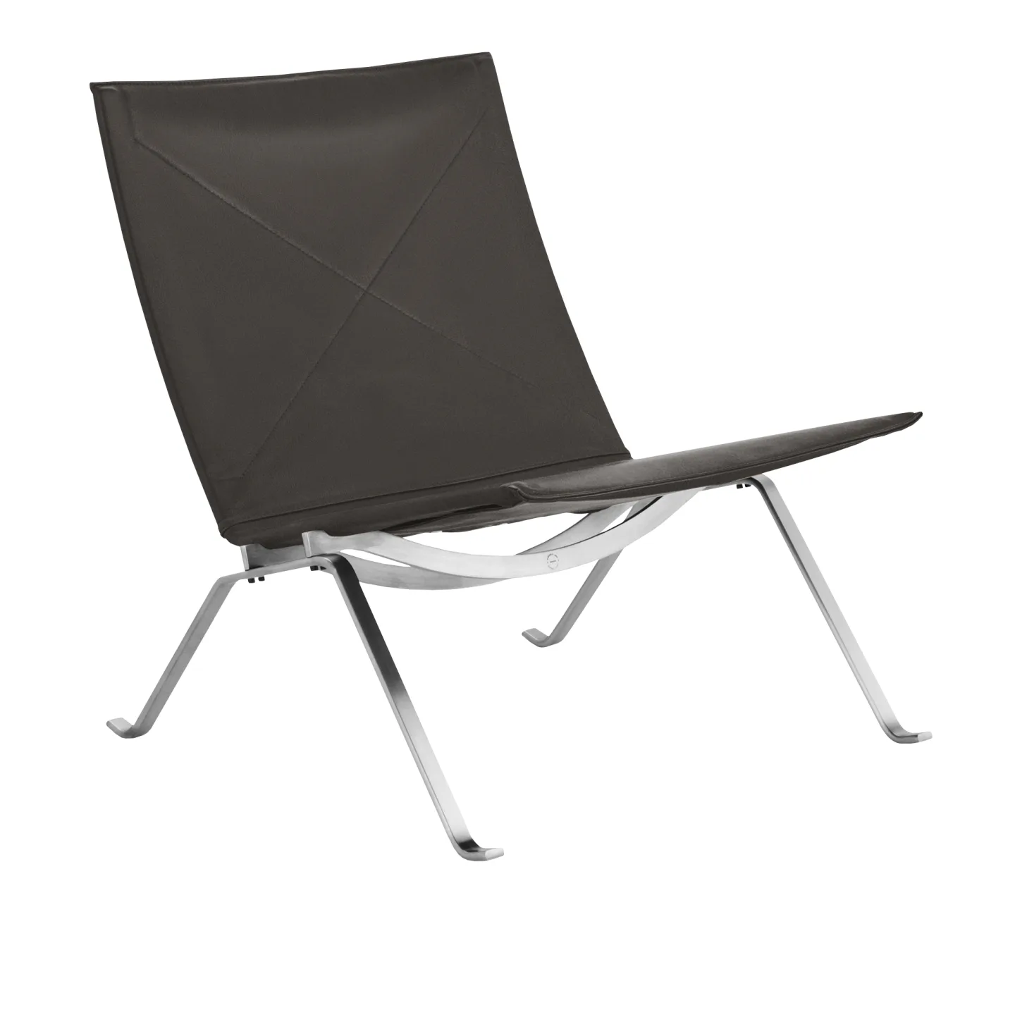 Fritz Hansen - PK22, Läder, Grace Dark Brown - Fåtöljer - Poul Kjærholm - Brun - Läder/Metall