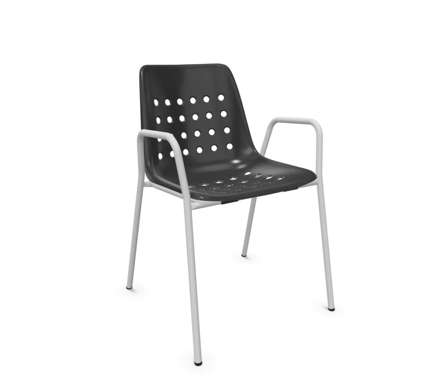 Schaffner Schalen-Stuhl Bermuda mit Armlehne Grau | Schubiger Möbel