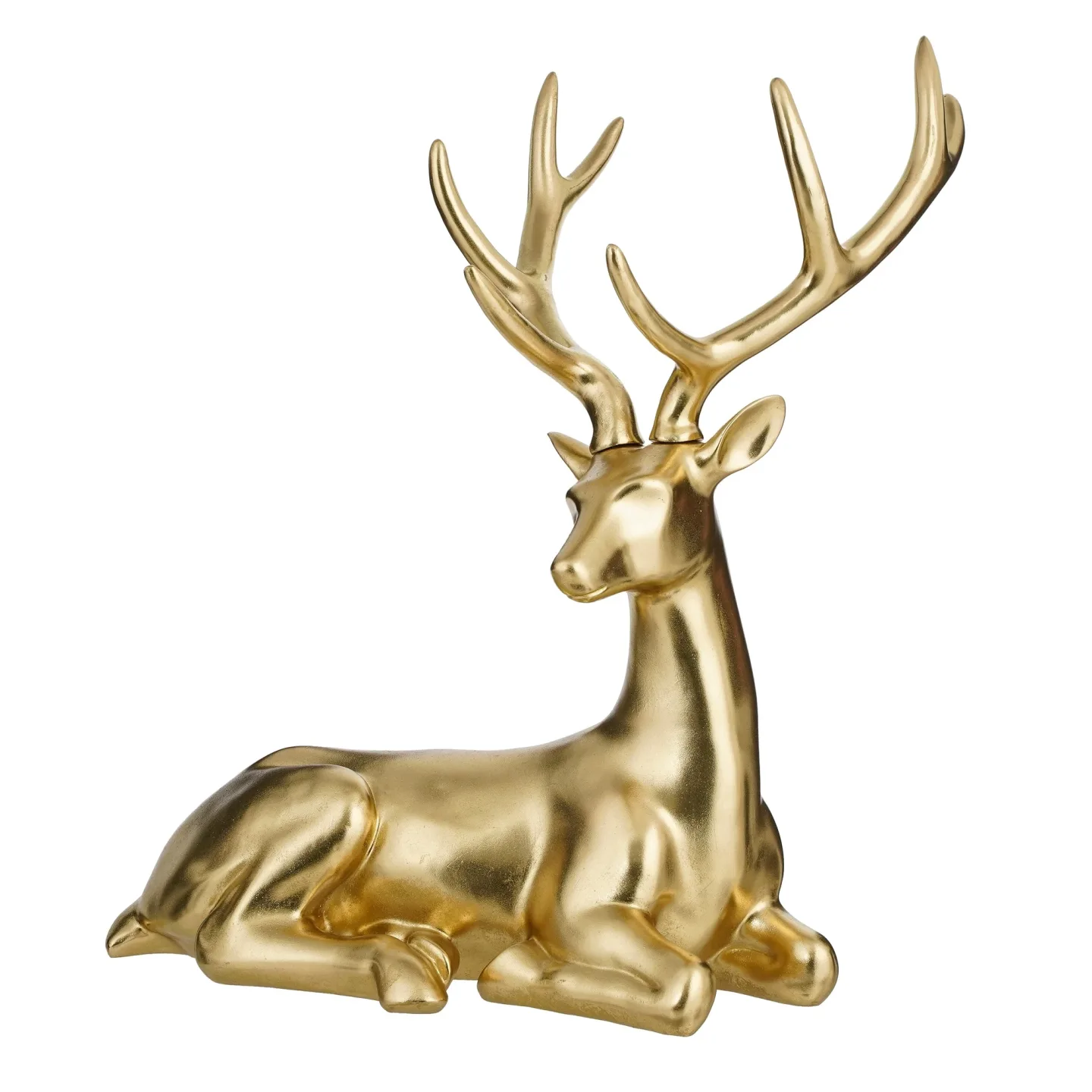 Decofinder Figur Hirsch, Liegend Gold B: 95 cm | Schubiger Möbel