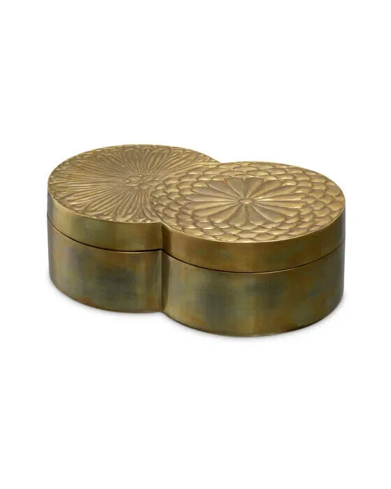 Meiji dekorationsæske antik messing