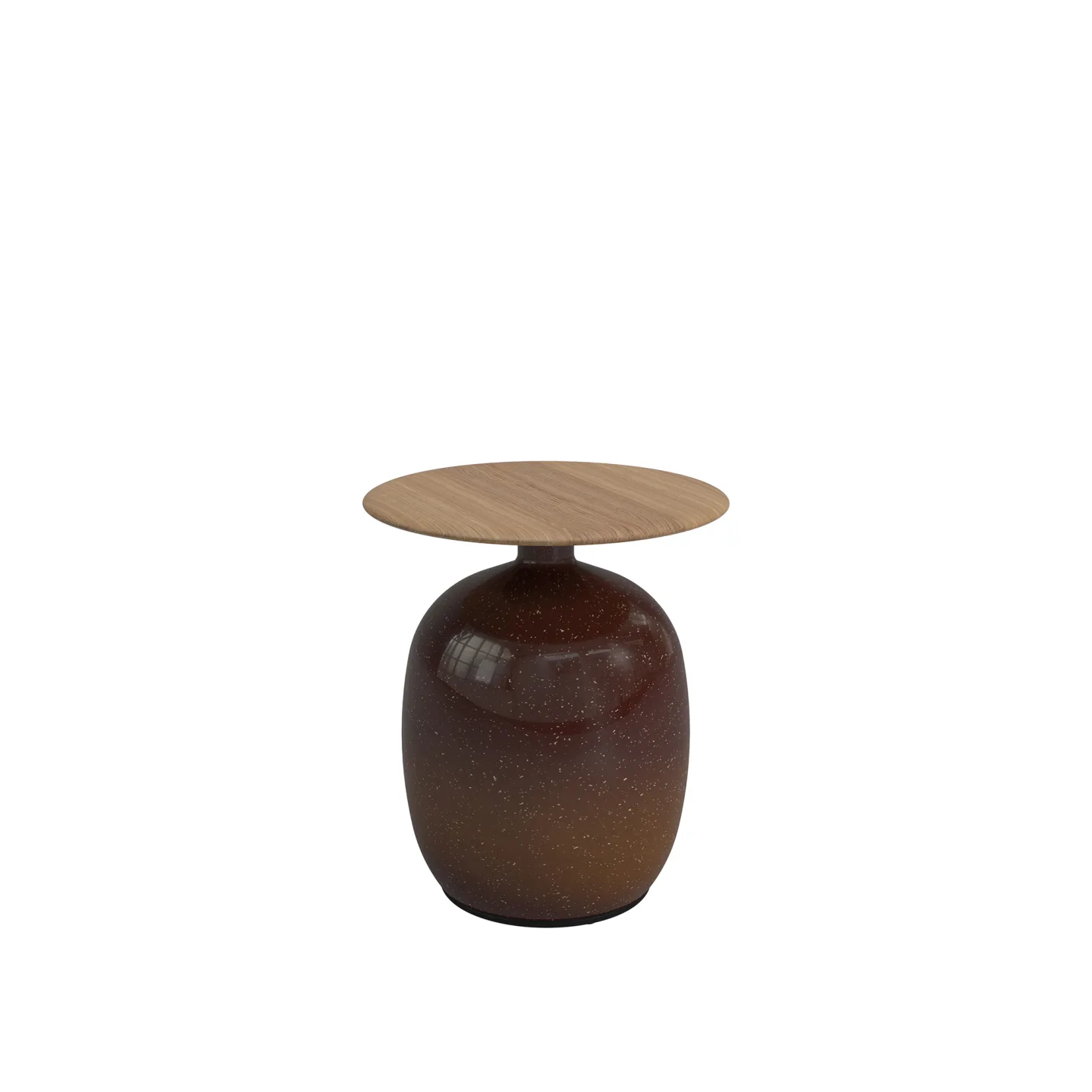Gloster - Blow Low Side Table, Clay - Småbord och sidobord utomhus - Henrik Pedersen - Brun - Trä/Sten