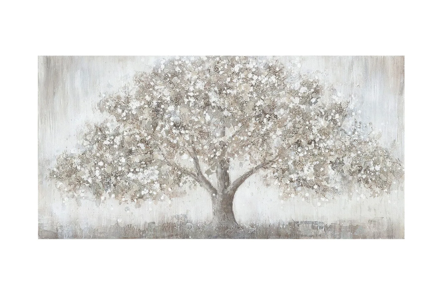 Oljemålning 70x140cm Kraftfullt träd -