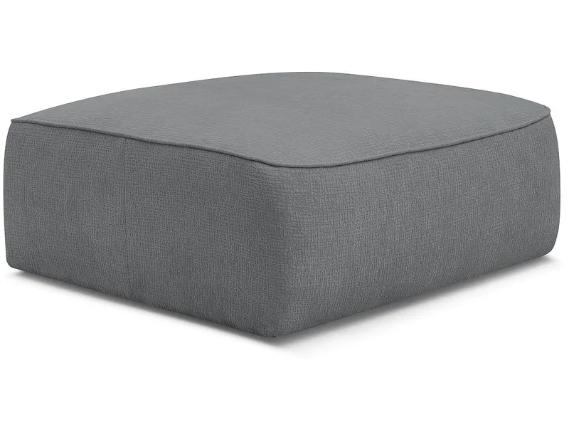 Hocker BOBOCHIC LEOPOLD 90x96x42cm stoff mit textur dunkelgrau