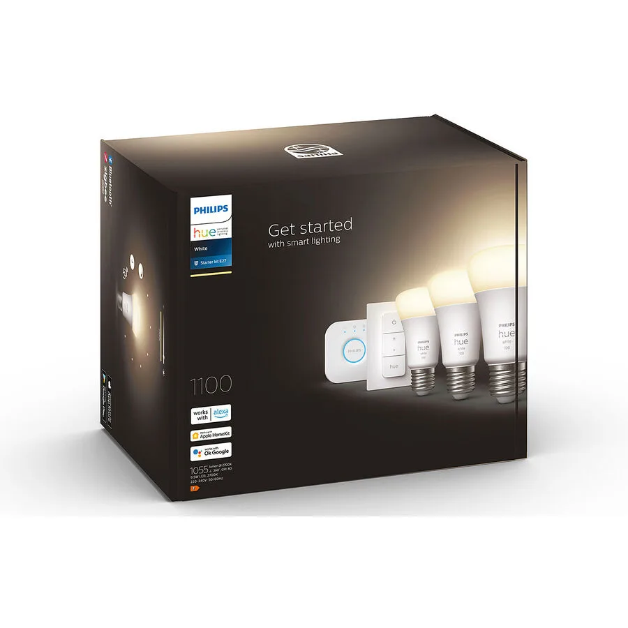 Leuchtmittel Philips Hue Kunststoff E27 9.5 W - Farbe: weiss - LED - Lichtfarbe: Extra warmweiss - LED Leuchtmittel
