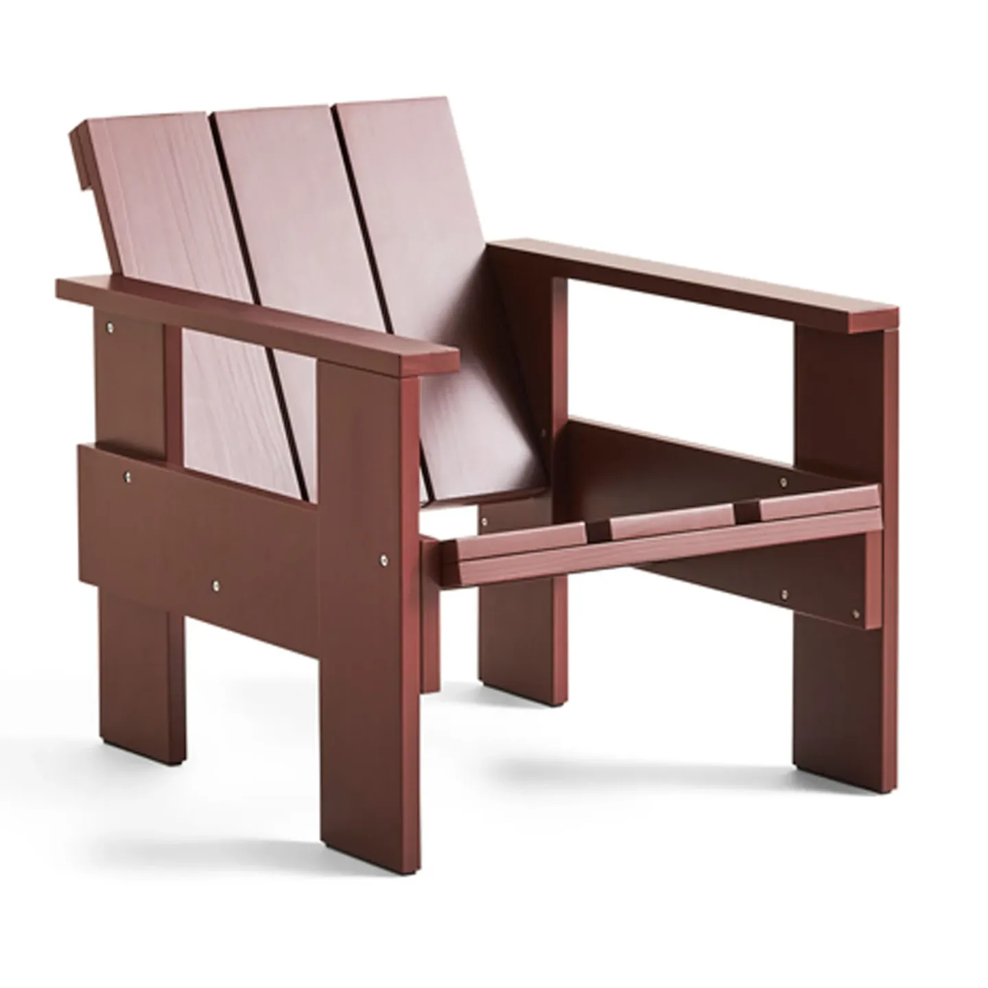 HAY Crate loungestol lackad furu Iron red