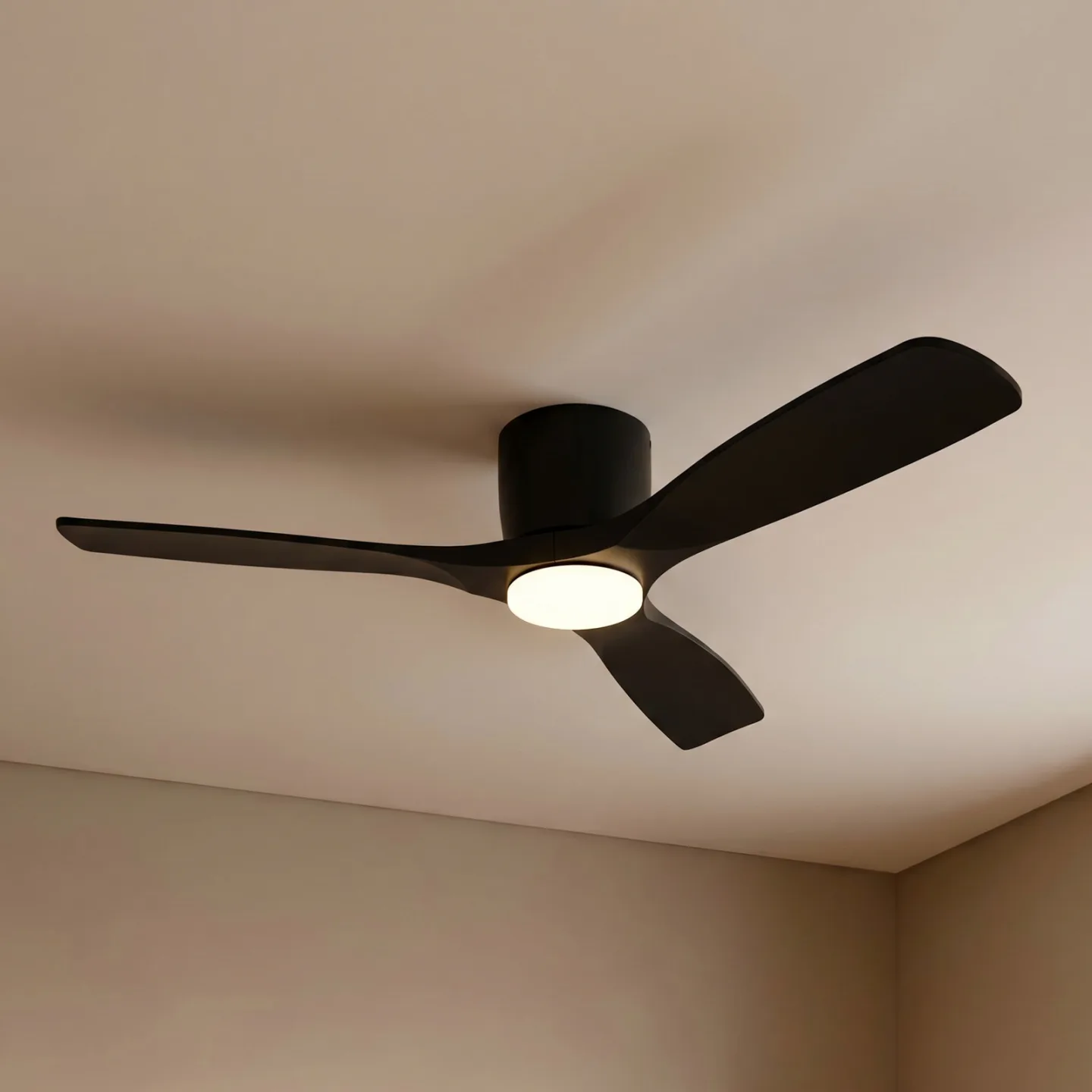 Moneno Smart LED-takfläkt, svart, DC, Tuya – Lucande - Vardagsrum - Modern - Metall
