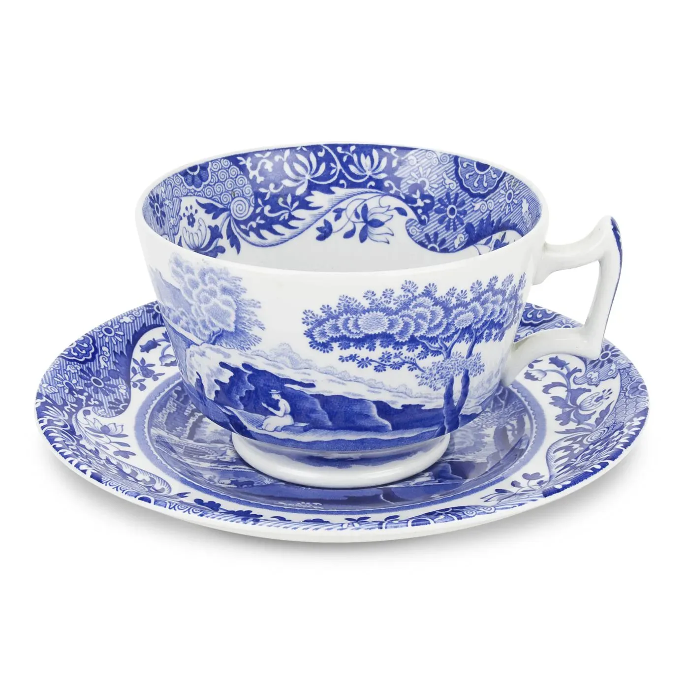Blue Italian frukostkopp blå/vit