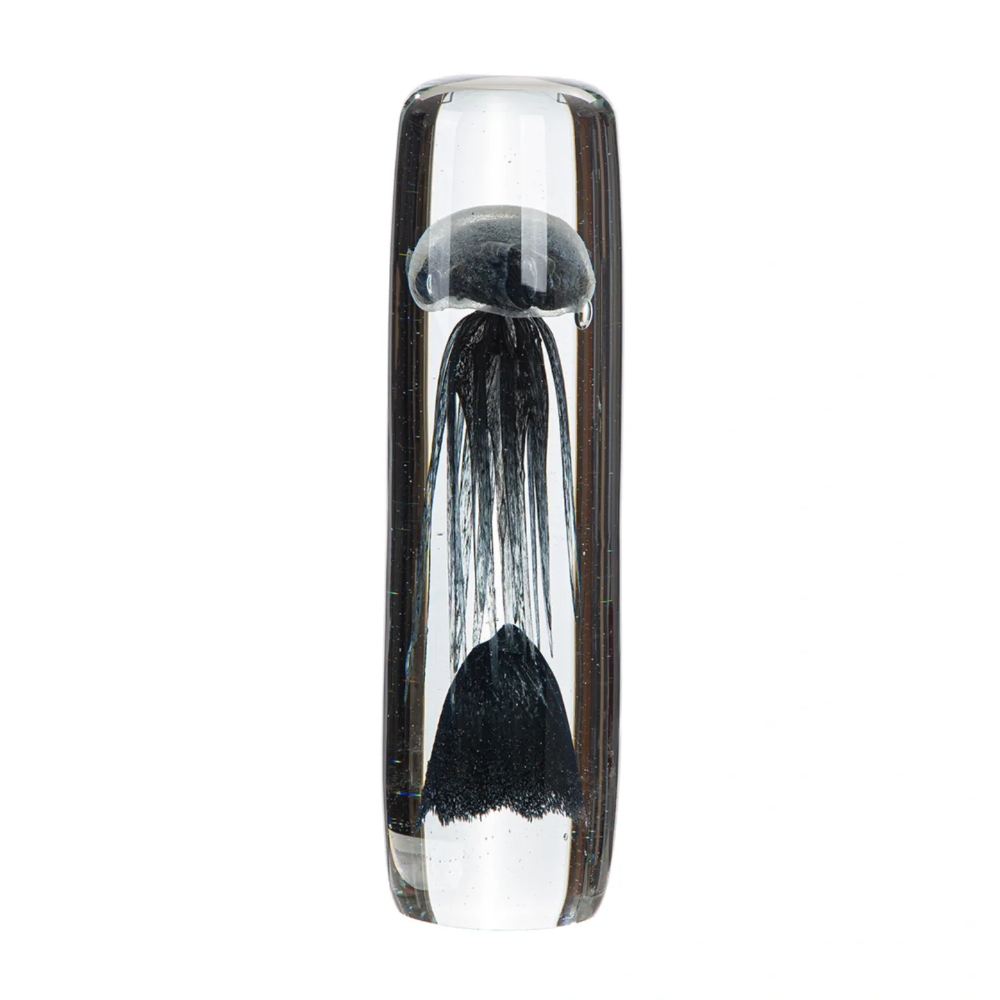 Gilde Figur Qualle Glas Schwarz H: 31 cm | Schubiger Möbel