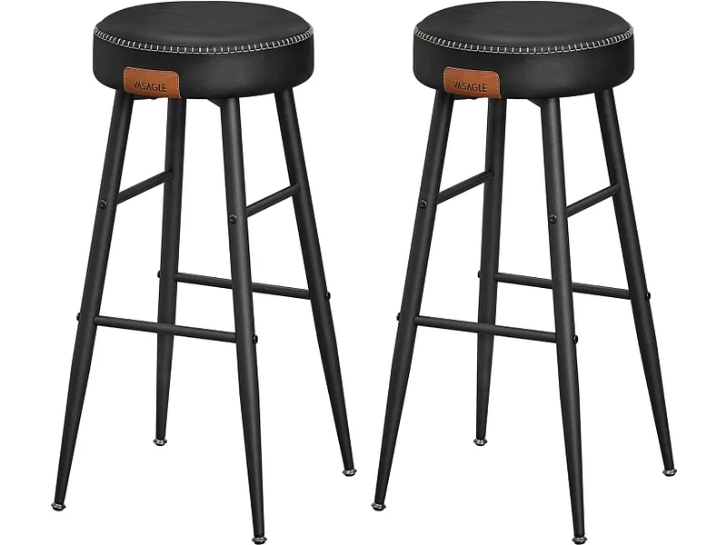 SONGMICS Set 2 Barhocker EKHO metall schwarz