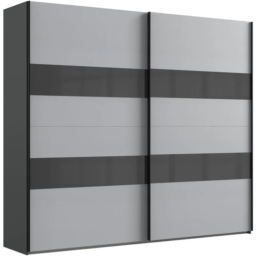 Kleiderschrank Akshay hellgrau Holzwerkstoff B 270 cm