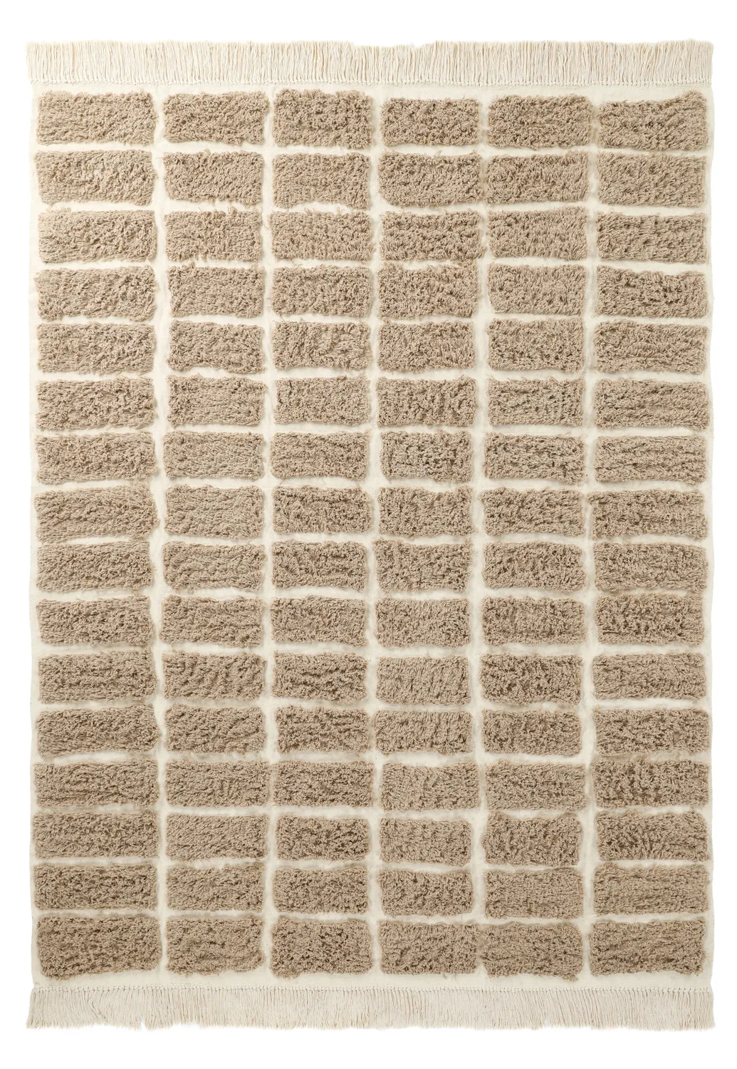 Ryetepper - Zola Natural Cotton Shaggy (beige) (Størrelse: 160 x 230 cm)