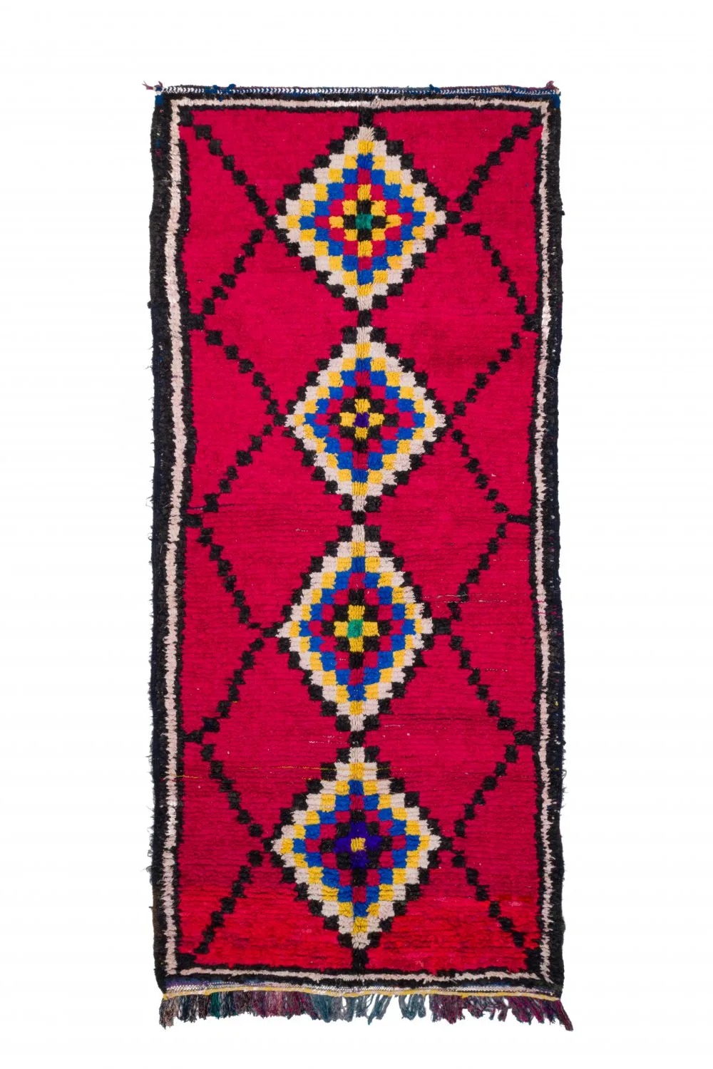 Marokkansk Boucherouite-teppe 310 x 145 cm (Størrelse: 310 x 145 cm)