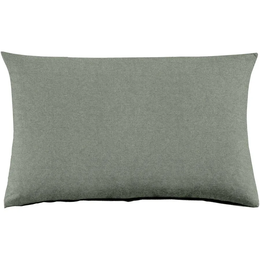 Kissenbezug Emma 50x70cm agave green - Farbe: grün - Material: 100% Baumwoll-Flanell, Heather Melange Optik
