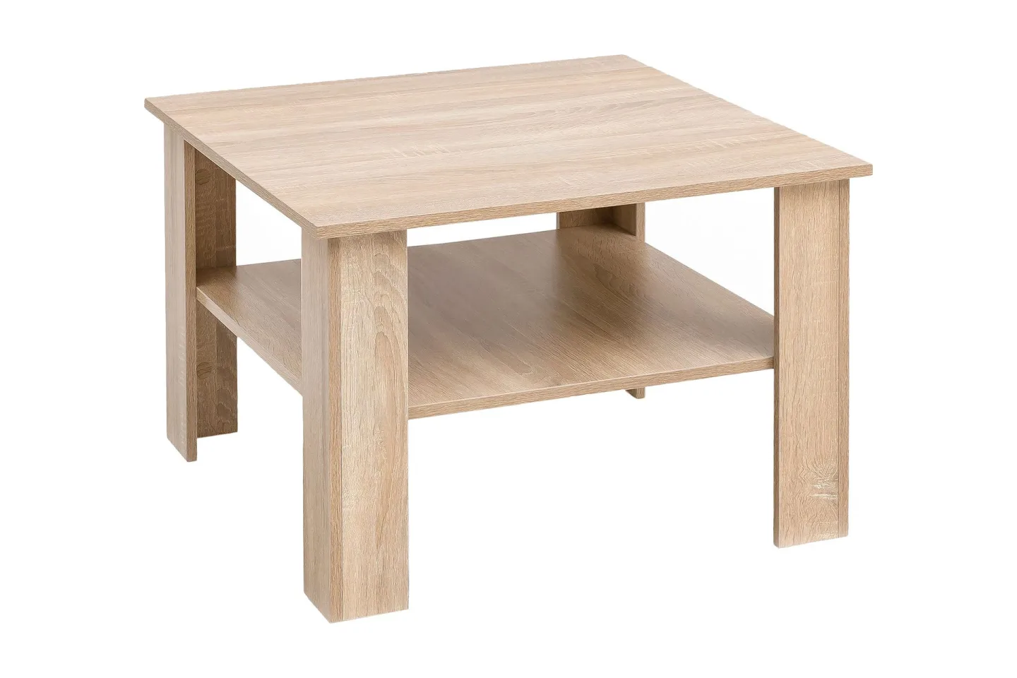 Bulanda Soffbord 60 cm med Förvaring Hylla - Natur
