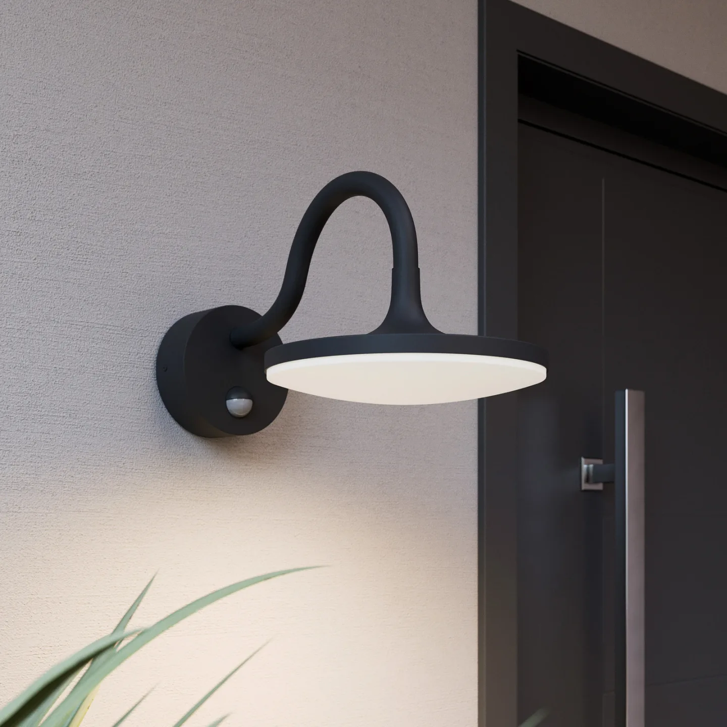 Fineria Udendørs Væglampe w/Sensor Dark Grey - Arcchio - Terrasse - Moderne - Metal - Med én lyskilde