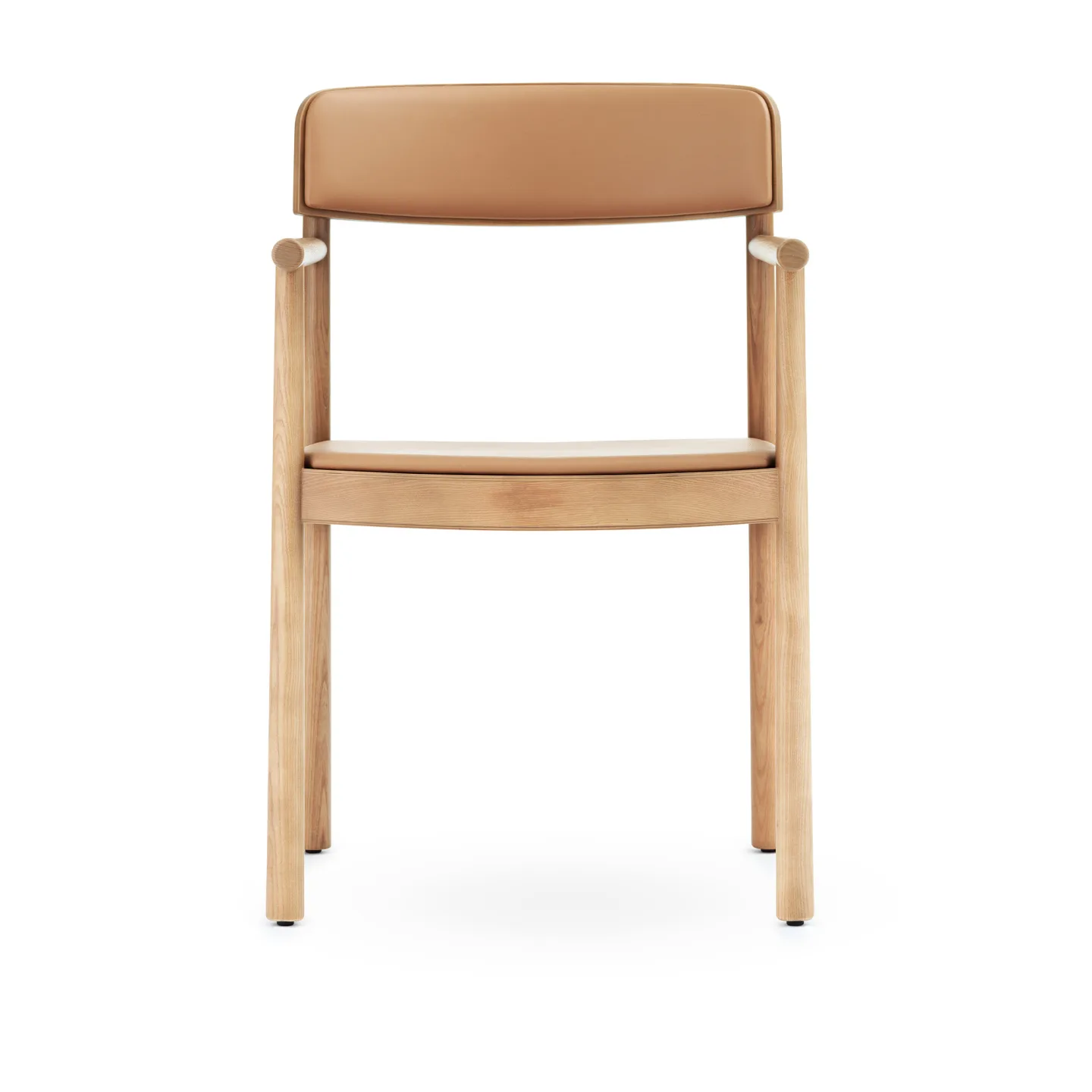 Normann Copenhagen - Timb Armchair Upholstery Tan/ Ultra Leather Camel - Matstolar - Simon Legald - Brun - Läder/Trä/Plast