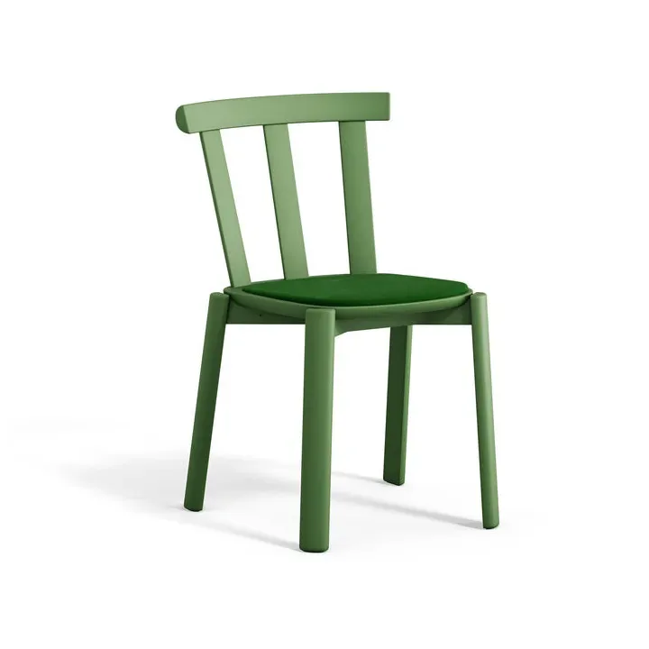 Stolab Alt Stuhl mit gepolstertem Sitz Birke Hallingdal 65-960 green-moosgrün 16