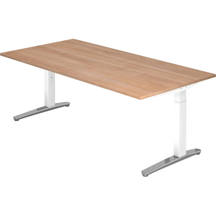 Schreibtisch Office nussbaum Holzwerkstoff B 200 T 100 cm