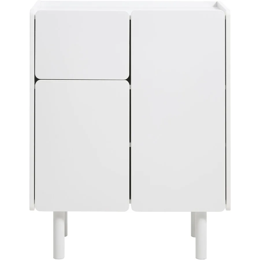 Highboard Bernd Weiss MDF/Metall B 80 H 100 cm