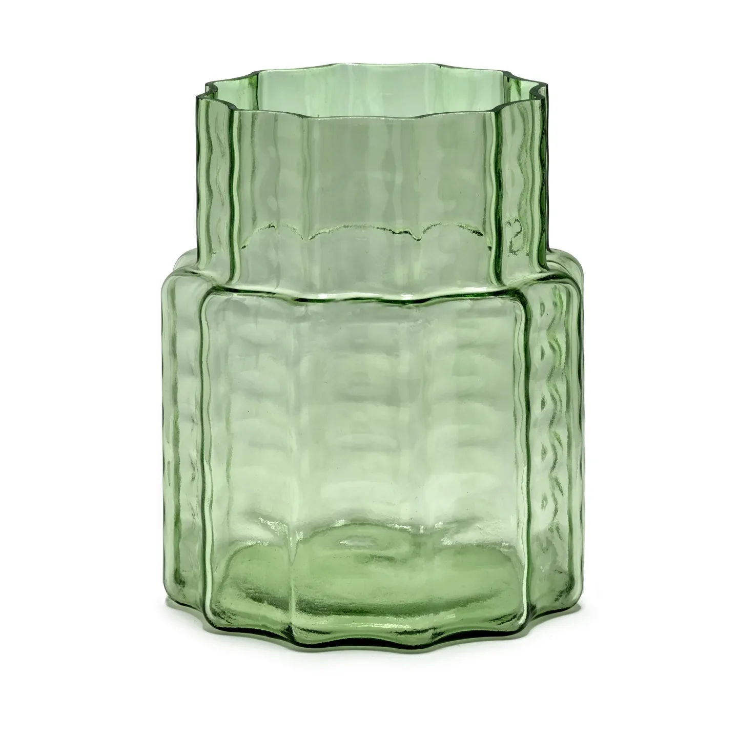 Serax Waves 04 Vase Ø18x21 cm Green-clear