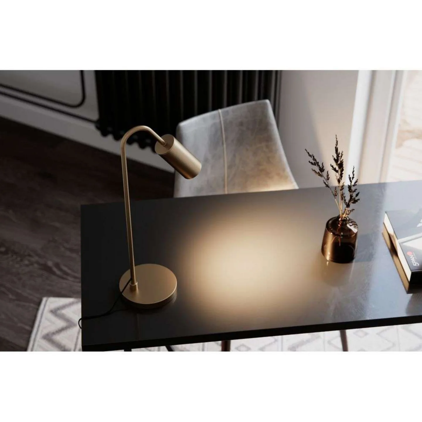 Curve Tischleuchte, gold matt, Metall, GU10, Höhe 51 cm - By Rydéns - Wohnzimmer - Modern