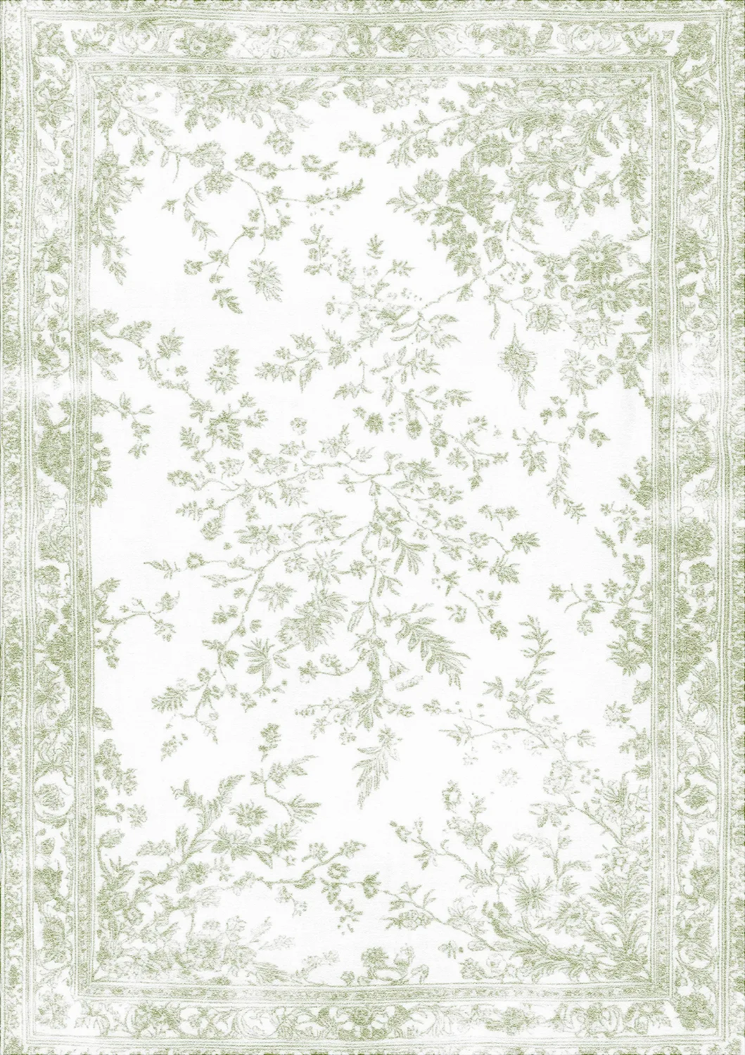 Wilton-teppe - Tulum (lys grønn/hvit) (Størrelse: 160 x 230 cm)