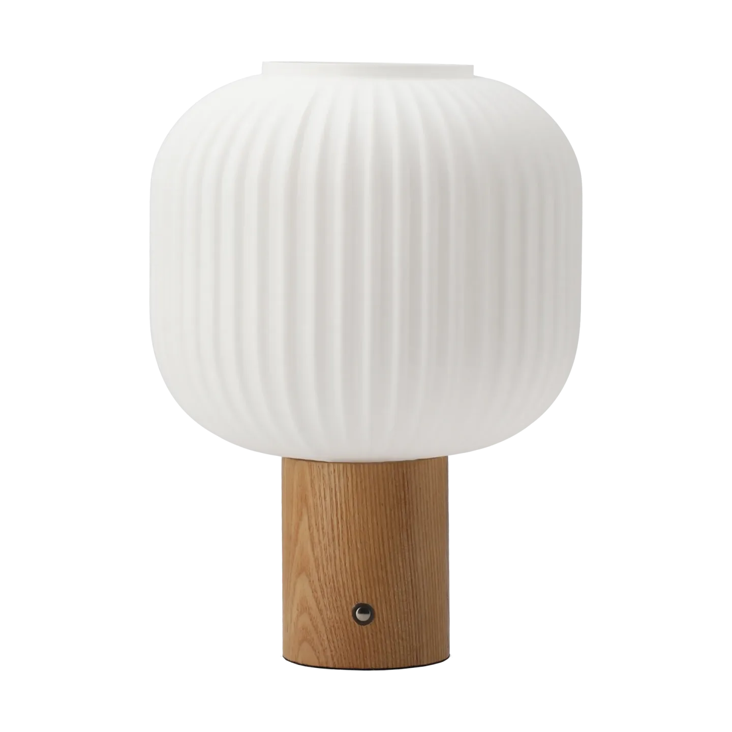 Scandi Living Fair tragbare Tischlampe Frostglas-Esche
