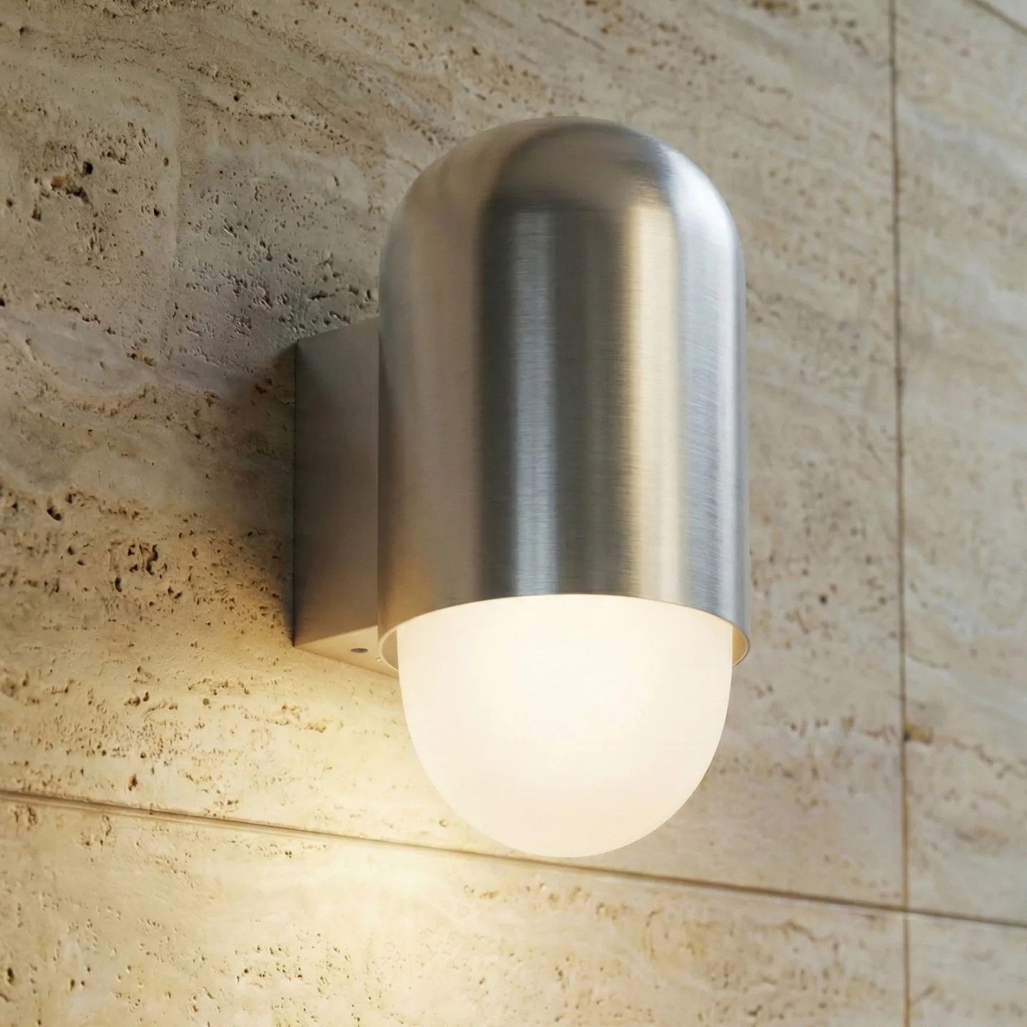 Pilva Außenwandleuchte, IP44, E27, Metall, aluminium - Lindby - Balkon - Modern - Einflammig