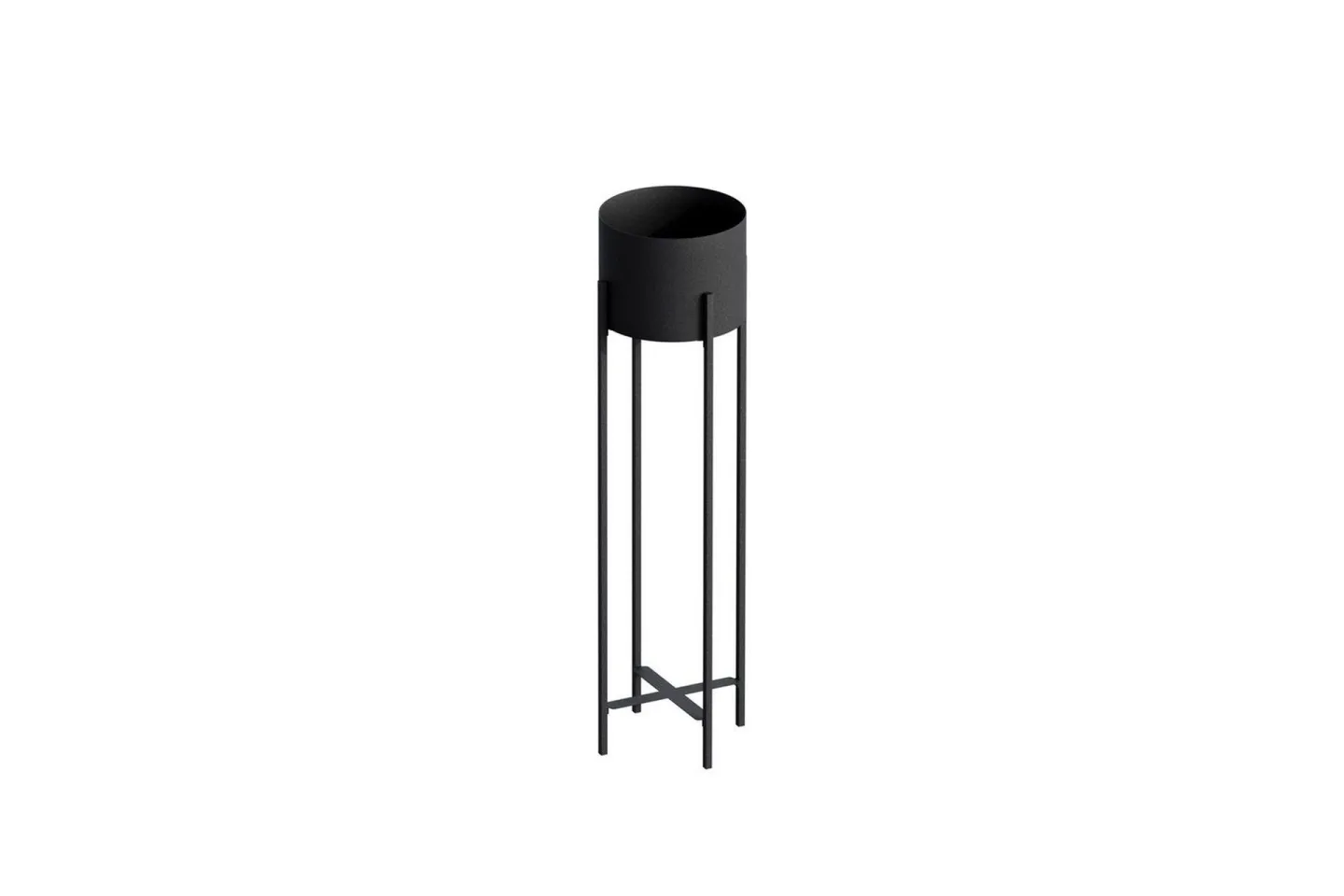 Dekorativ Kruka Mirven Svart 23 x 23 x 78 cm - 23 x 23 x 78 cm