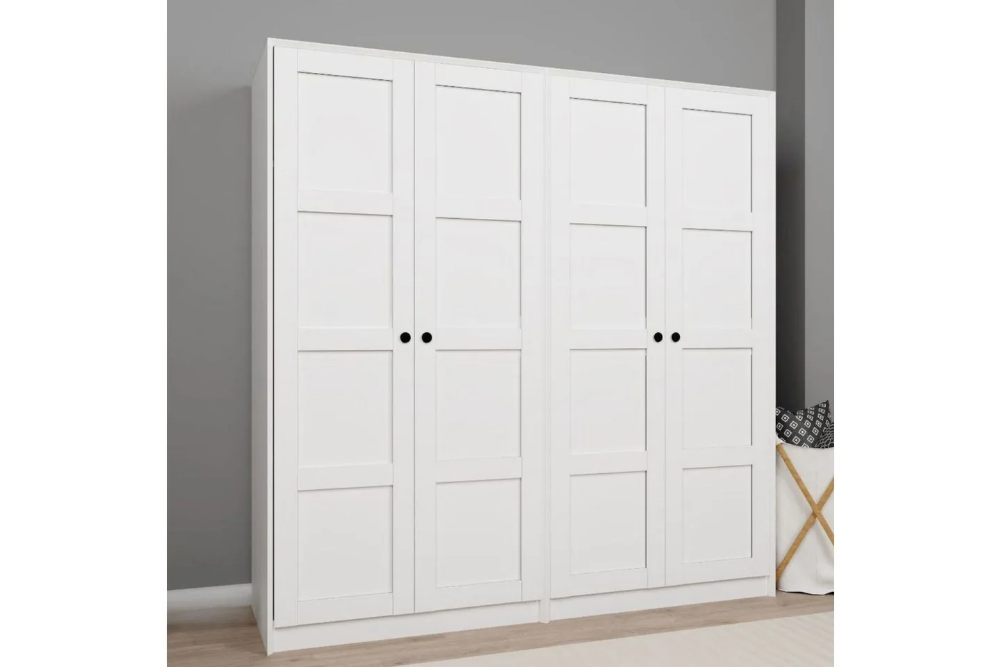 Nagouri Garderob 188x190 cm - Vit