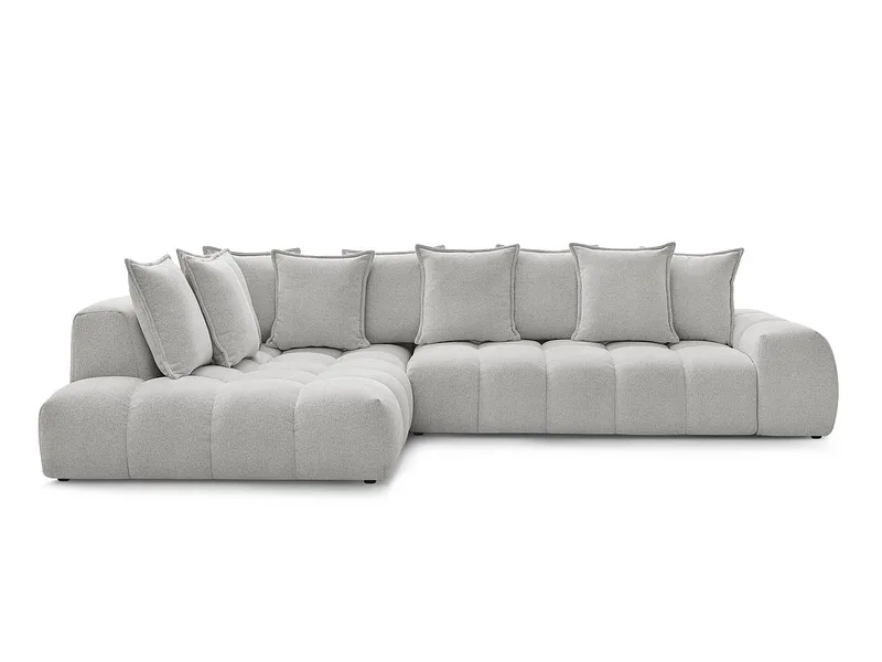 Ecksofa BOBOCHIC EVEREST Stoff chiniert hellgrau