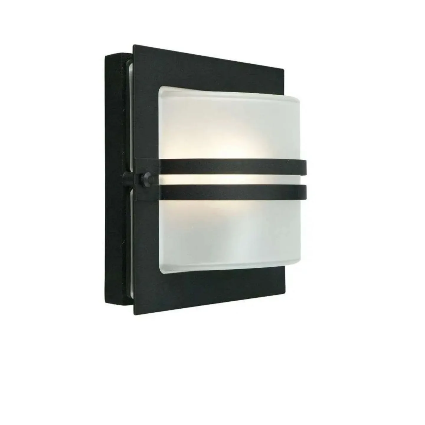 Bern Utomhus Vägglampa Frostet/Svart - Norlys - Terrass - Aluminium
