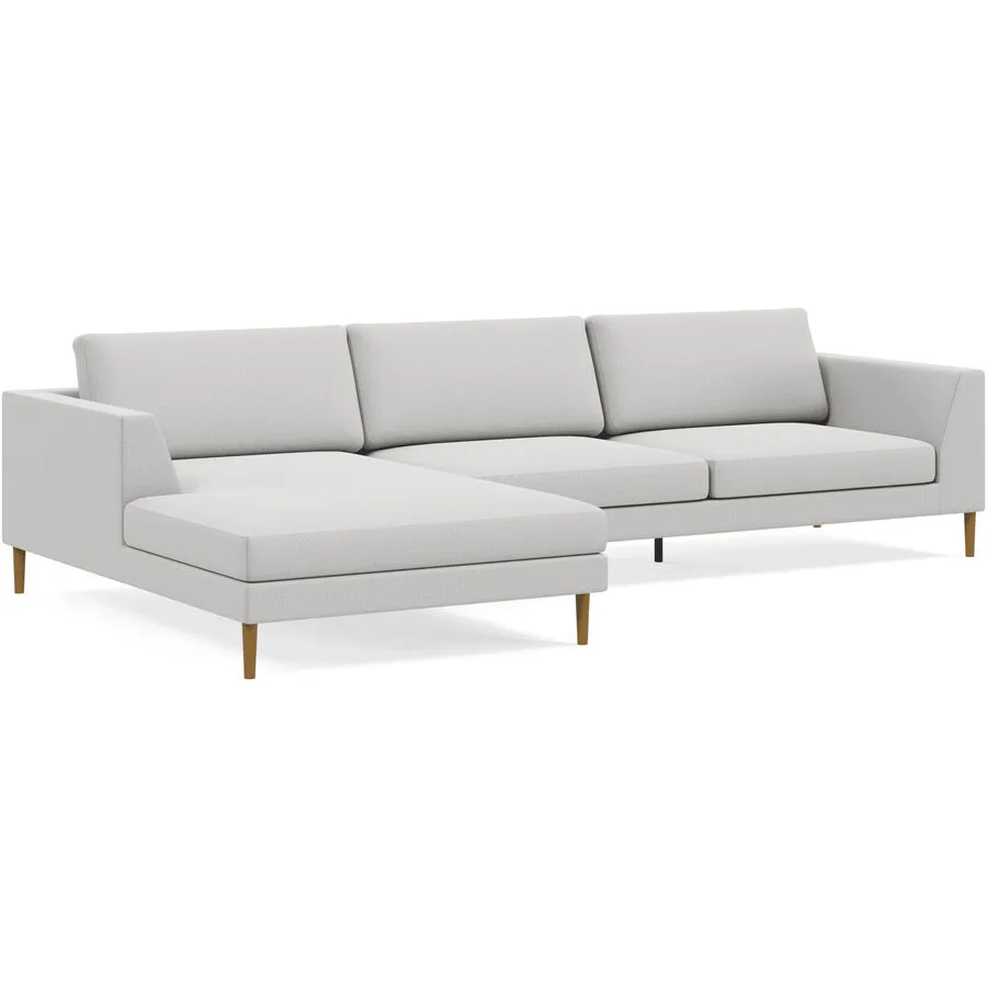 Ecksofa Domino Links Stoff natur B 310 T 181 cm - Möbel Konfigurator: Traummöbel individuell zusammenstellen