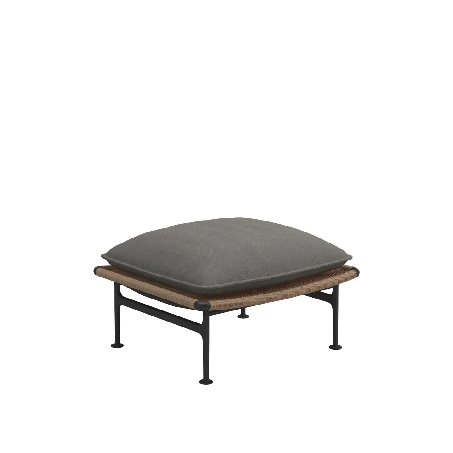Gloster - Zenith Ottoman - Meteor - Fabric Grade D - Wave Buff - Utomhuspallar och puffar - Henrik Pedersen - Mönstrad,Beige