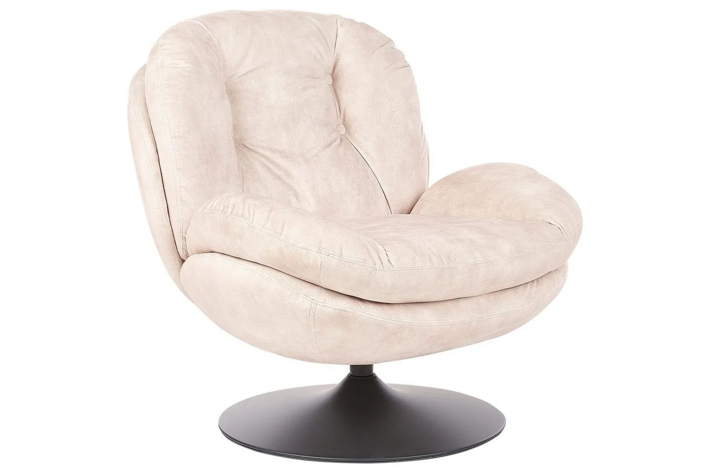 Svängbar fåtölj Nolvik - Beige, svart
