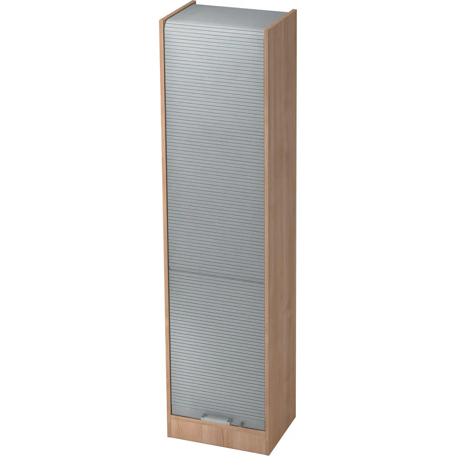 Aktenschrank Office Silber, Nussbaum Dekor Holzwerkstoff, Kunststoff B 50 cm H 200.4 cm